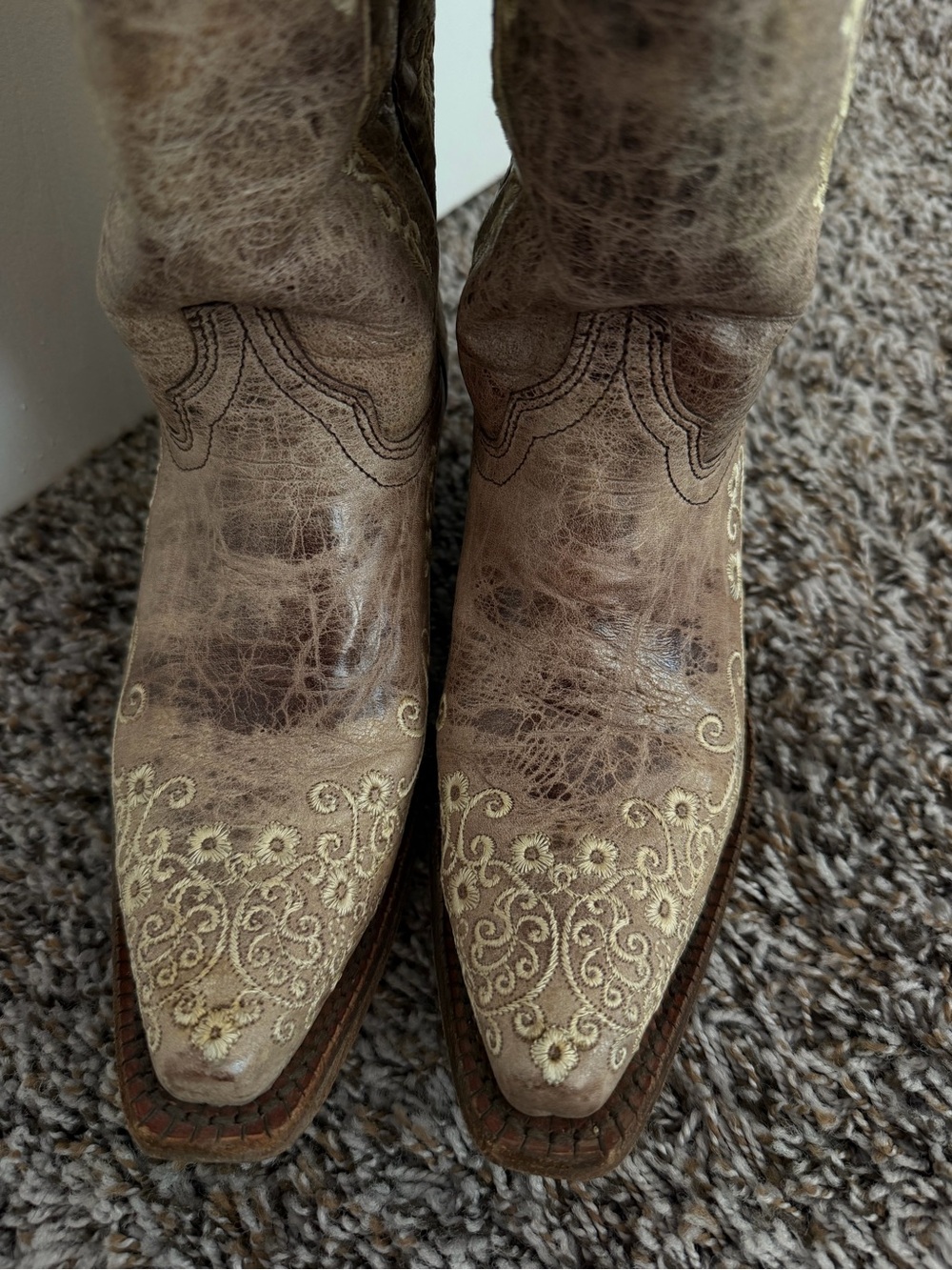 CORRAL GIRLS' SCROLL EMBROIDERY WESTERN BOOTS Size 2 - Picture 6 of 9
